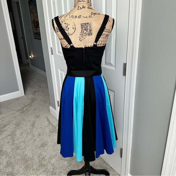 Pin Up Girl Clothing Shades of Blue Circle Dress - Picture 8 of 10